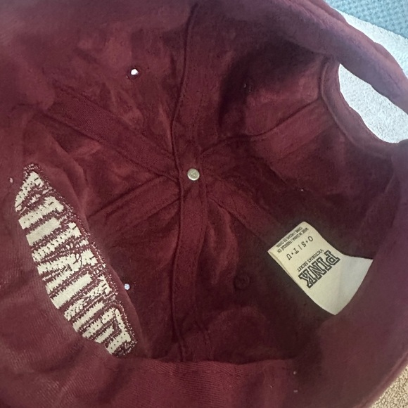 Victoria’s Secret PINK Suede Cap in Burgundy color - Picture 2 of 4